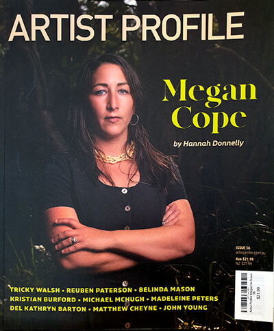 Artist Profile Magazine cover featuring Megan Cope