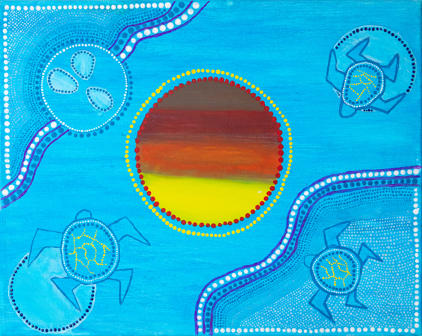 40. Indi Mitchell, 'Together', paint and pencil, Year 7, Binnaway Central School