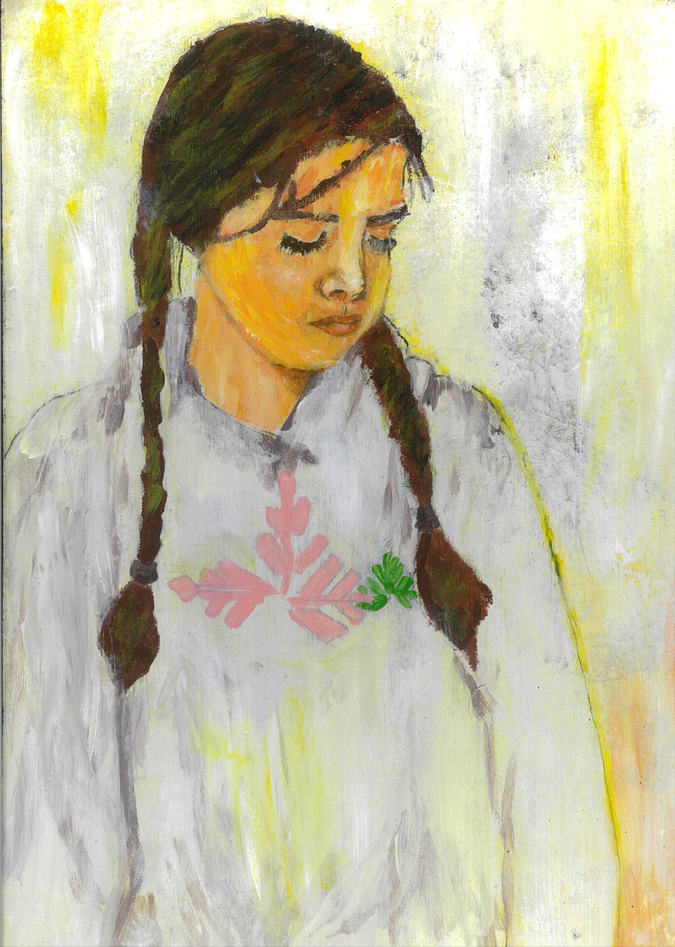36. Alisa Bjorkander, 'Self Portrait', paint, Year 9, Armidale Secondary College